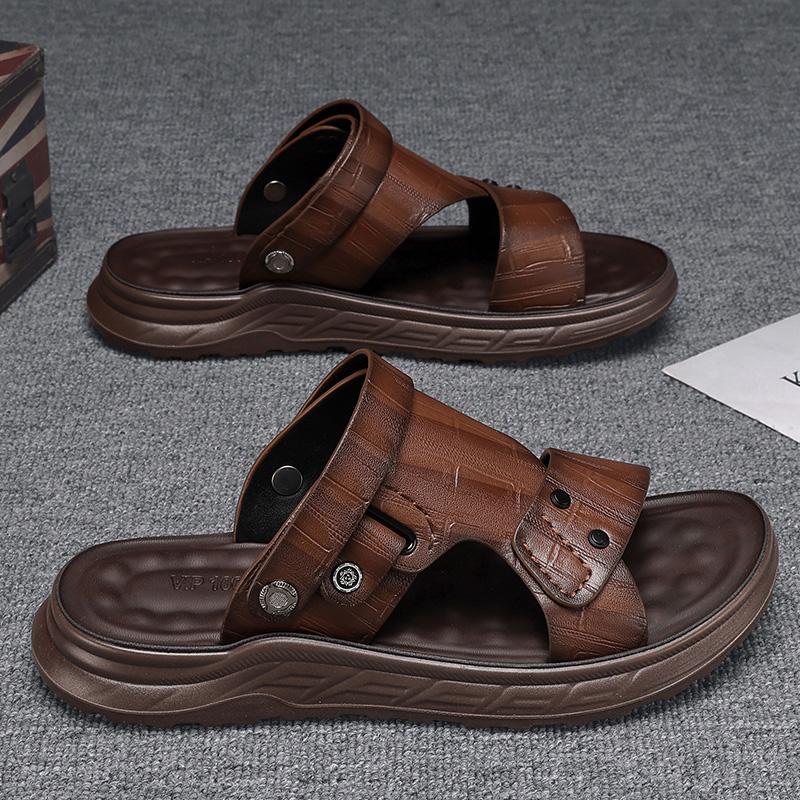 Fashion Men's High-quality Fashion Casual Sandals Summer Dual-purpose Breathable Sports Slippers Outdoor Waterproof Anti Slip Beach Shoe