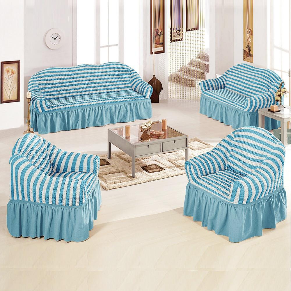 Stretch Sofa Slipcover Single Seat Elastic Sofa Cover Full Protection Bubble Yarn Universal for All Seasons