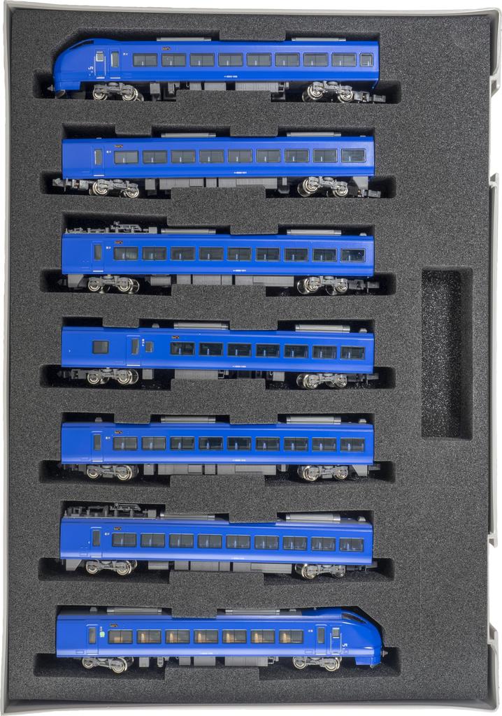 Greenmax N Gauge E653 Series 1000 Inaho, Lapis Lazuli Color, Cooler Cover Replaced, 7-car Set, Motorized, 31762, Model Train, Electric Train