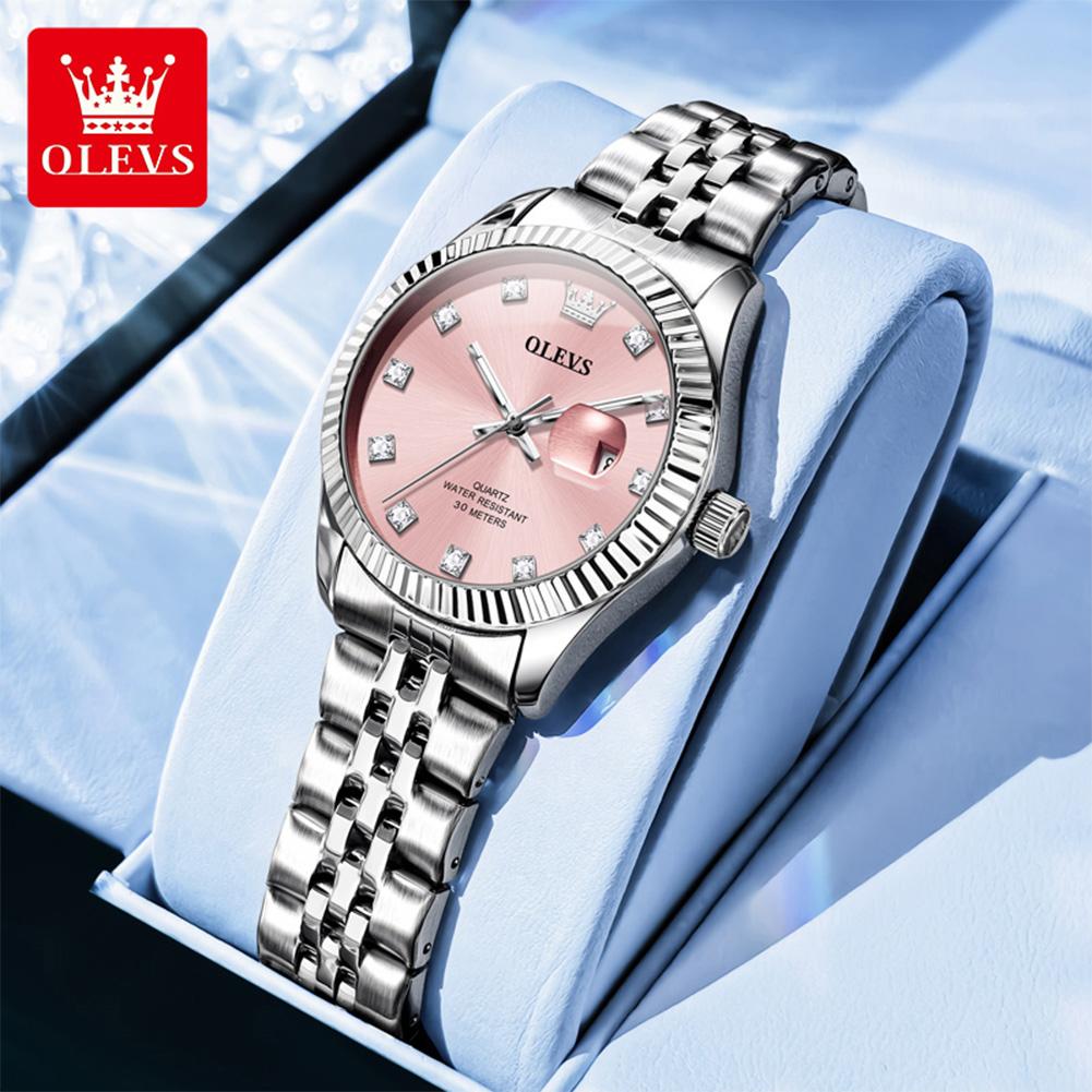 OLEVS Elegant Ladies Watch Luminous Waterproof Date Wristwatch For Woman Quartz Women's Watches
