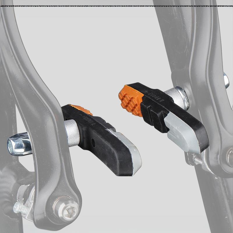 2 Pcs Robust Hard Wearing Rubber 70Mm V Brake Pads For Metal Rim Fit Wet Dry Conditions