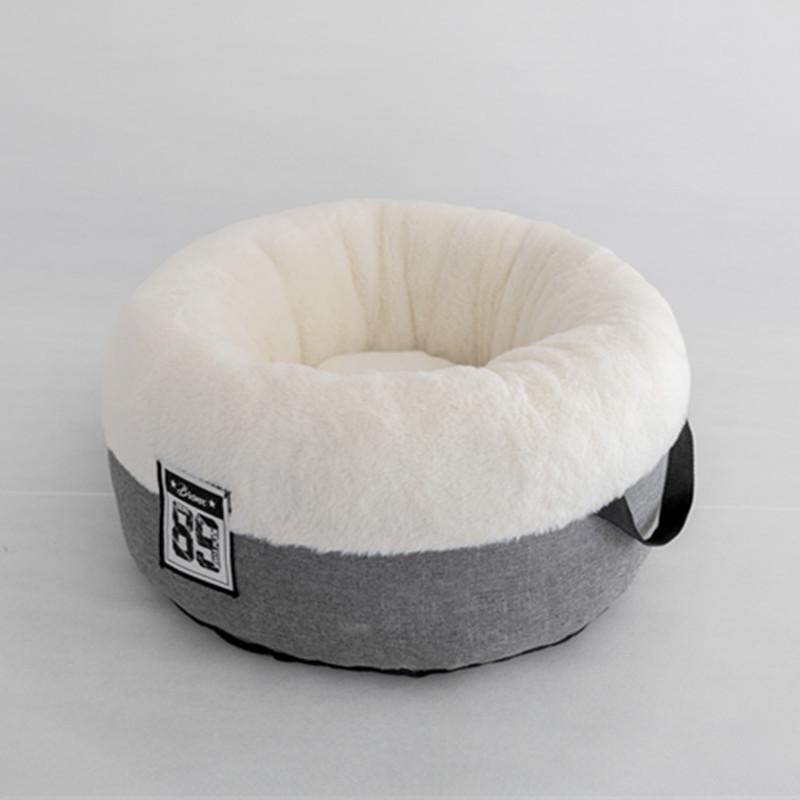 Autumn/Winter Warm Pet Supplies Handle Imitation Fur Fabric Dog House Deep Sleep Cat House Creative Pet House