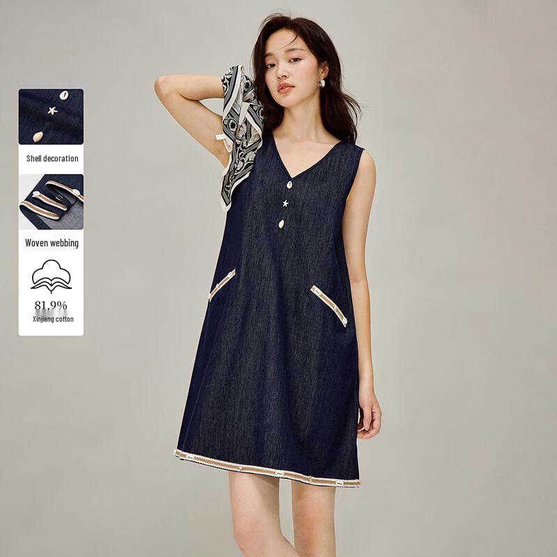 Свежее джинсовое платье-трапеция INMAN L