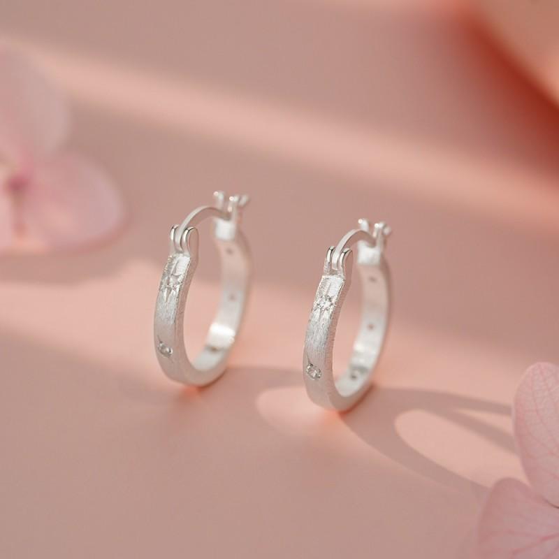 Sterling Star Earrings Women Minimalist Luxury Small Studs Fashionable Everyday Jewelry 925 Sterling Silver