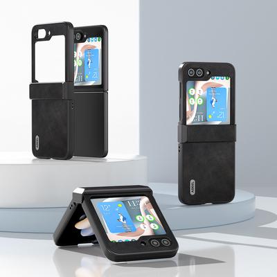 ABEEL Etui na telefon Samsung Galaxy Z Flip6 5G Odporne na zarysowania PU+PC Ochraniacz zawiasu