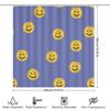Yellow Smiley Face Shower Curtain Fabric Bathroom Decoration Waterproof Washable Home Decor Customizable Size Available Sale! (C