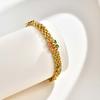 Cute Cherry White Zircon Bracelet for Women,18K Gold Plated Mesh Strap Chain Bracelets,Fashion Daily Jewelry Gifts