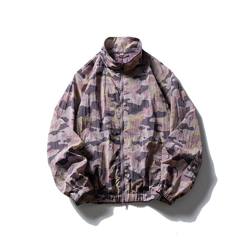 Unisex Lightweight Quick-Dry Stand Collar UV Protection Hiking Jacket