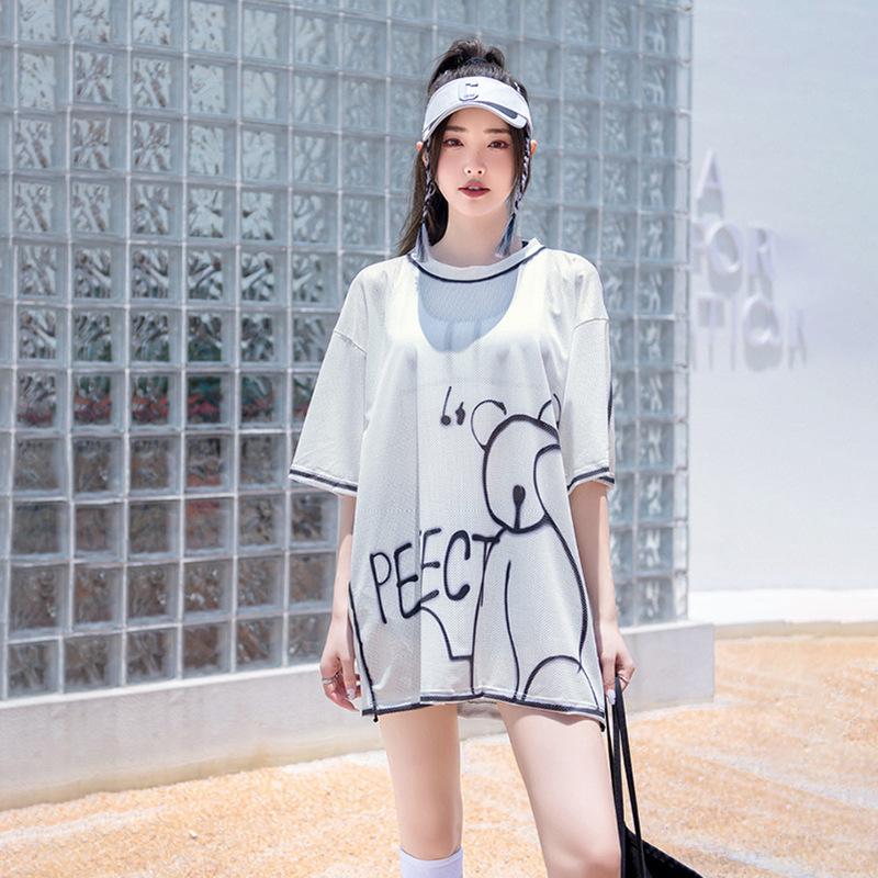 Women's Three-Piece Bikini: Loose, Long, Conservative Style for Teens, Featuring Belly Coverage and Slimming Effect, Perfect for Hot Springs.