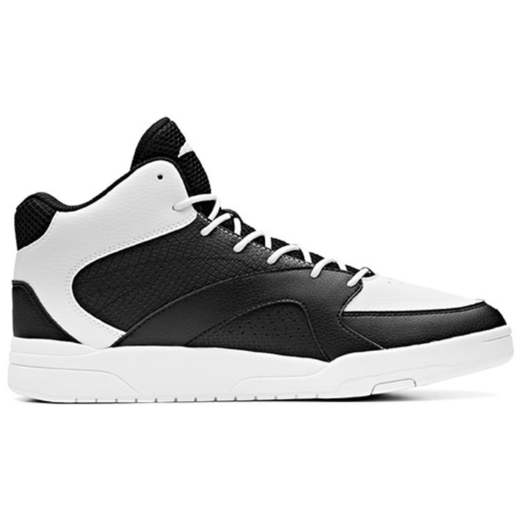 Anta Lifestyle Series Non-Slip Wear-Resistant High-Top Skate Shoes Men Sneakers Black White 11911811-5