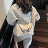 Heavy industry embroidery cat portable nylon bag women's leisure going out commuting messenger bag versatile shoulder bag