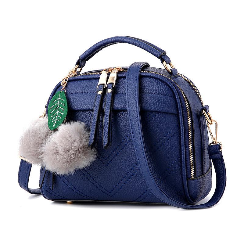 Female Shoulder Bags Ladies Party Crossby Bag Fashi Tassel Messenger Bags With Ball PU Leather Small Handbag For Women Girl