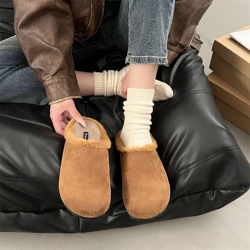 Fashion Spring Summer Slippers Soft Flax Simple Cute Warm Home Men Women House Floor Indoor Slides Fur Cross Fat Dudu Shoes Room Flat