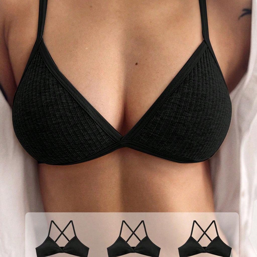 Sexy thread tube top new French bra sports suspender bra no chest pad cross underwear women