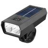 Solar Power Bicycle Light Waterproof Rechargeable Bicycle Headlight Solar Bicycle Light With Digital Display Batteried For Night