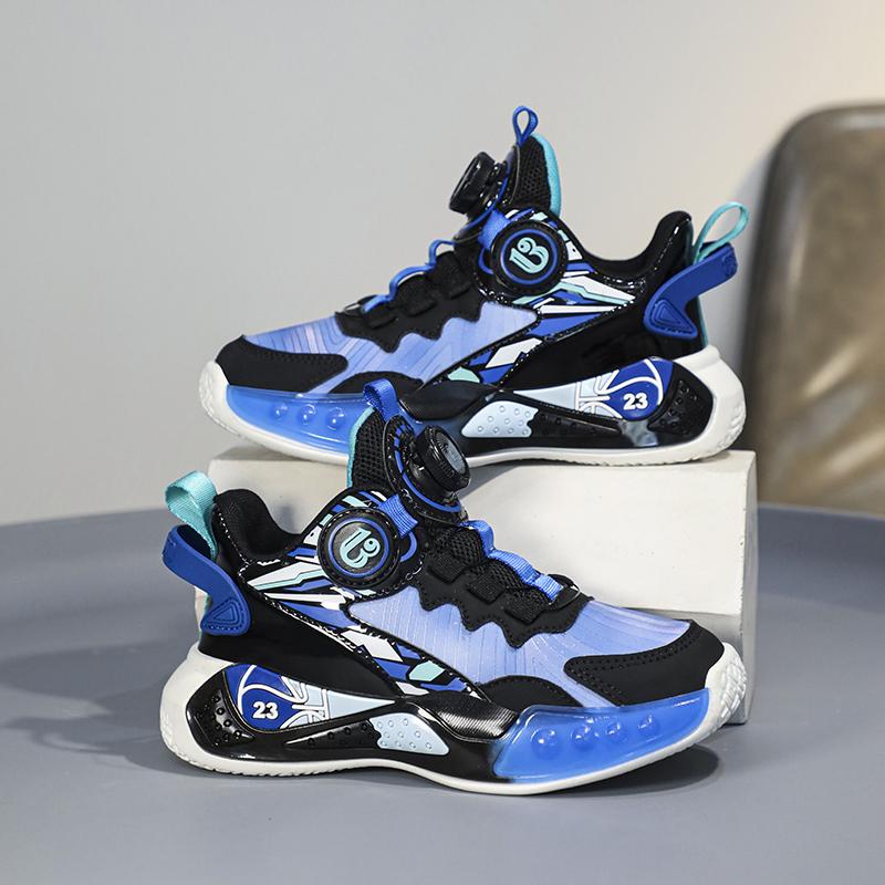 32-41 Kinder Modische Leichte Atmungsaktive Drehknopf Basketballschuhe Sportschuhe Laufschuhe für Mädchen
