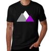 Asexual Mountains Asexual Pride Tshirt Soft Casual Short Sleeve Cotton Tee