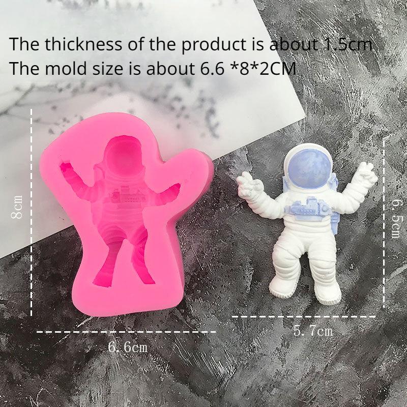 Spacecraft Silicone Mold Space Molds Astronaut Shape Silicone Mould DIY Fondant Tools Cake Decoration Supplies Cartoon Bakeware