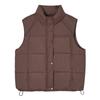 Down Cotton Vest Women's Autumn and Winter New College Loose Cotton Vest Solid Color Vest Jacket