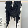 Trendy new scarf women's high-end sense versatile atmosphere wool shawl warm thickened fringed cashmere scarf