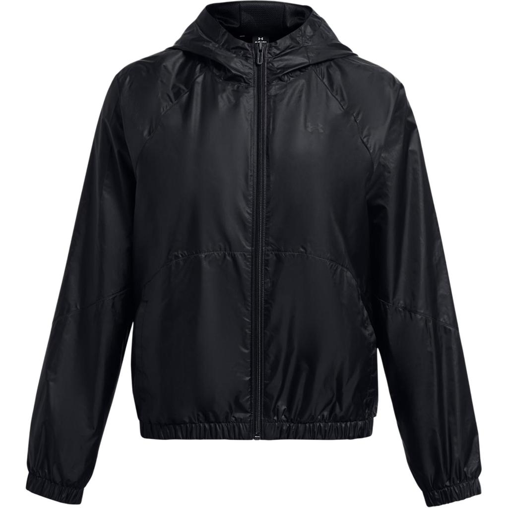 Under Armour Sport Hooded Printed Logo Raglan Long Sleeve Jacket Women Jacket Black 1383998-001