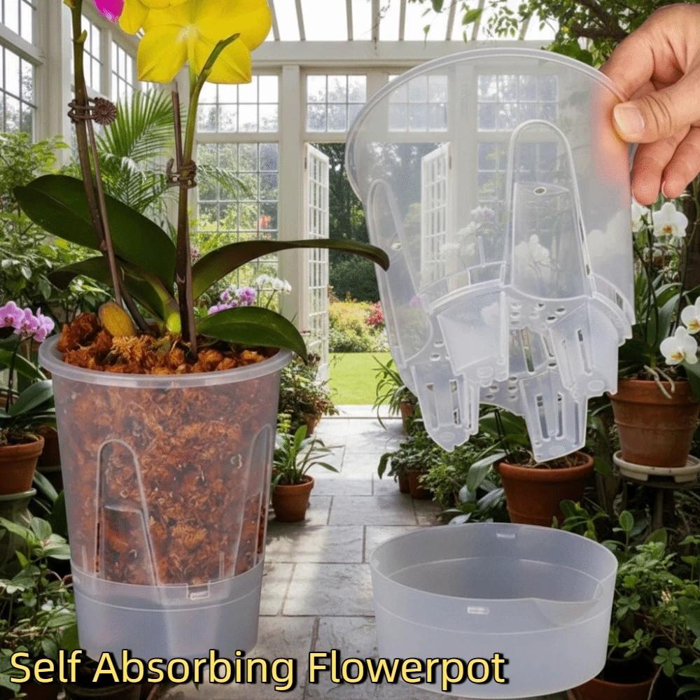 Kunststoff selbstbewässernder Blumentopf Wasserspeicher Verdickter atmungsaktiver Blumentopf Große Kapazität Hohe Drainagelöcher