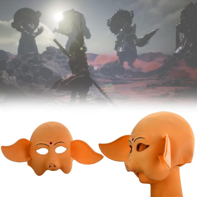 Black Wukong Myth Zhu Bajie Pig Cosplay Latex Mask Performances Halloween Party