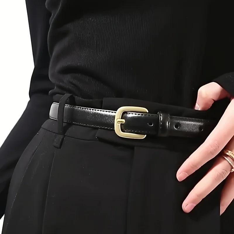 Casual and Fashionable Belt with Simple High-end Needle Buckle Double Ring, Suitable for Daily Wear, Versatile and Convenient