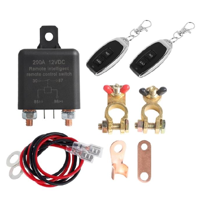 Wireless 12V 24V Battery Disconnect Switch Remote Controlled Suitable for Car ATVs Trucks Boats with Anti Theft Features