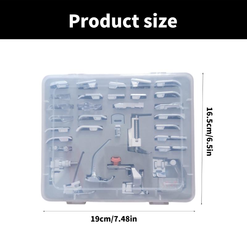 32pcs Comprehensive Sewing Presser Foot Set for Home Machines Sewing Tool Collection Embroidery and Quilting Accessories