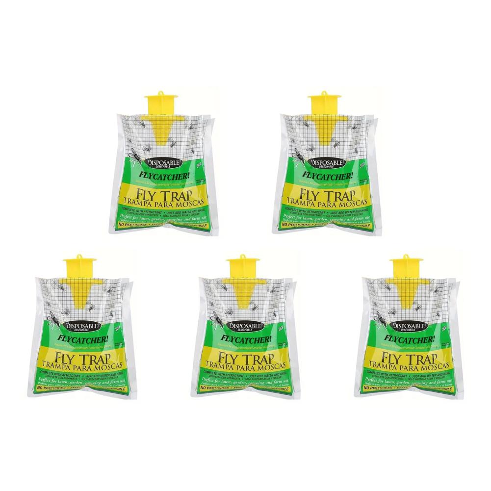 1-5PCS Fly Traps Pack Water-Soluble Hanging Catcher Bag Non-Toxic Mosquito Trap Catcher Outdoor Fly Wasp Insect Bug Killer Flies