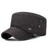 Men's Four Seasons Eagle Logo Breathable Cotton Flat Cap - Adjustable Outdoor Leisure Hat