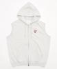 WEGO Sleeveless Zip Summer Size Ash Gray One-Point Hoodie, Clothing, Gift, Unisex, Men's, M,