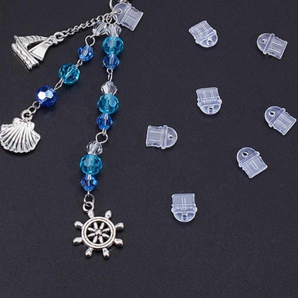 50 Transparent Dust Plugs, Suitable for Mobile Phones, Computers, and Headphone Jacks - Suitable for Type-C DIY Decorative Pendants with Holes