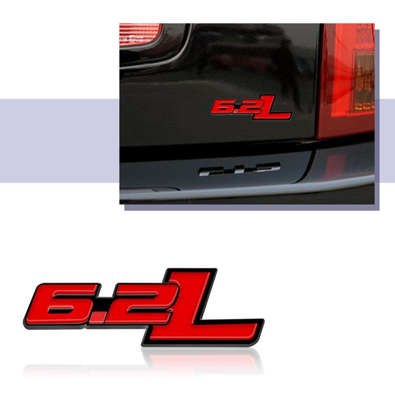 3D Metal Car Decor 6.2L Emblem Fender Tail Side Badge Rear Bumper Trunk Sticker F150 Badge Rear Bumper Trunk Sticker