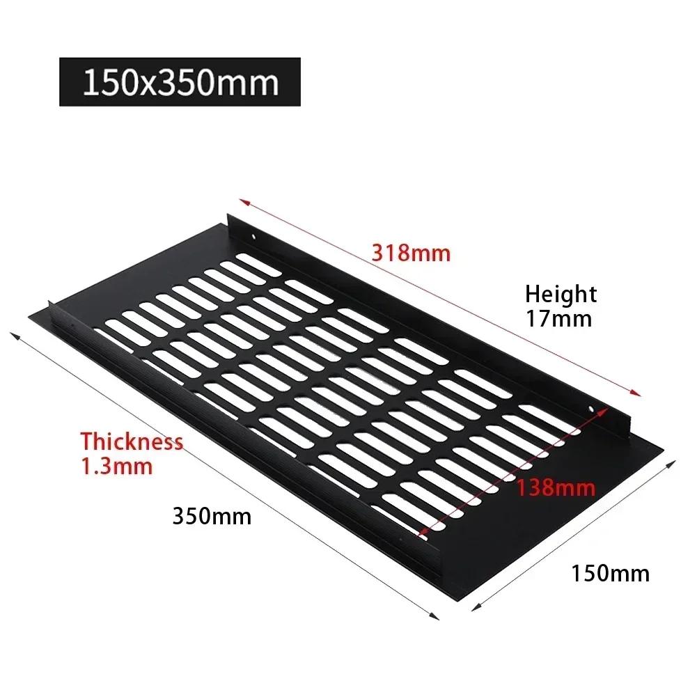 150mm Ventilation Grills Aluminium Rectangular Breathable Mesh Cabinet Wardrobe Air Vent Grille Ventilation-Cover Exhaust Grid
