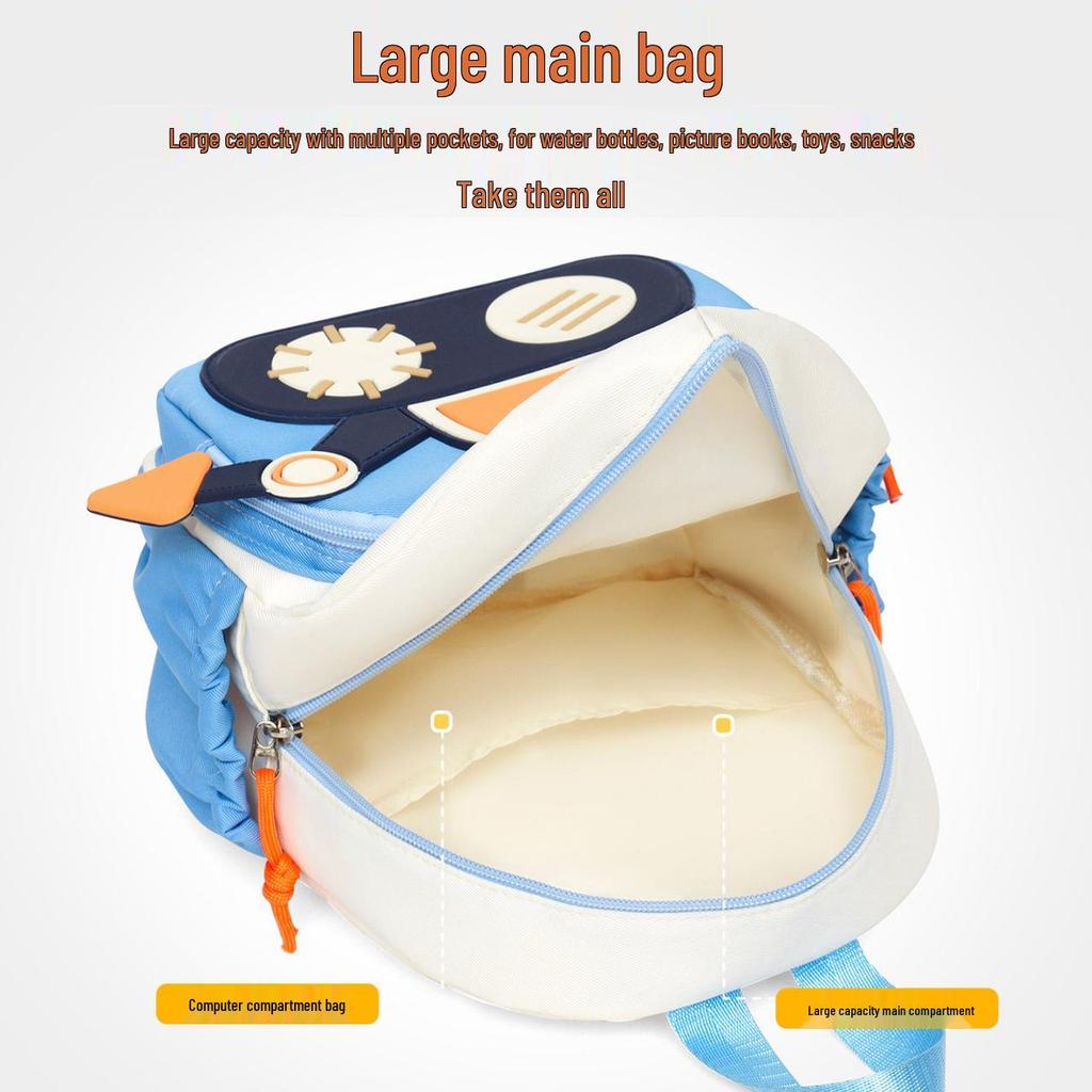 3-6 Years Cute Excavator Backpack for Kindergarten Boys & Girls