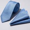 Shlax&Wing Mens Ties Blue Dots Business Necktie Silk Suit For Men