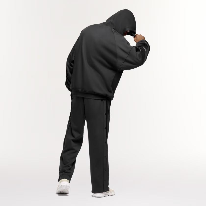 adidas Originals X Ivy Park FW23 Unisex Knit Track Pants With Side Snap Buttons Three Stripes Black IK9633