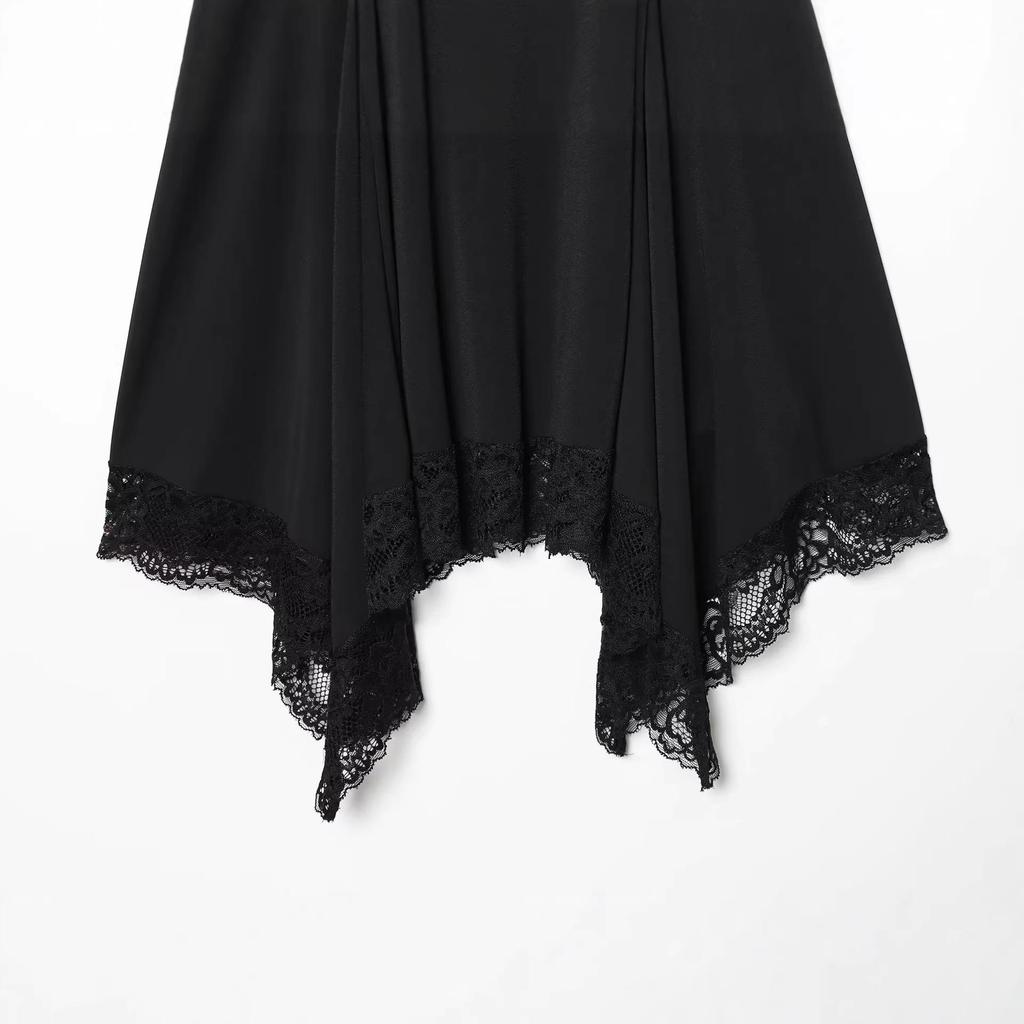 Women's French Lace V-Neck Camisole Dress - Slimming Summer A-line Skirt
