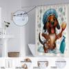 1 Stück Niedlicher Badender Dackel Druck Duschabtrennung Sichtschutz Hängevorhang mit 12 Haken Mehrere Größen Einfache Installation