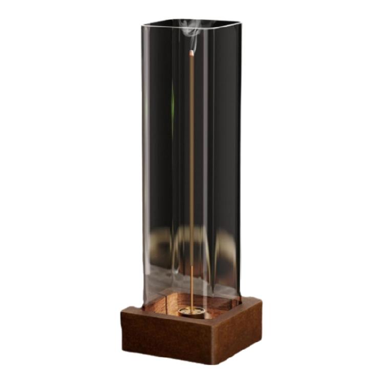 Modern Incenses Burners with Glass Ashes Catcher Anti Ashes Flying Inverted Incenses Stick Holder Stand Home Decors