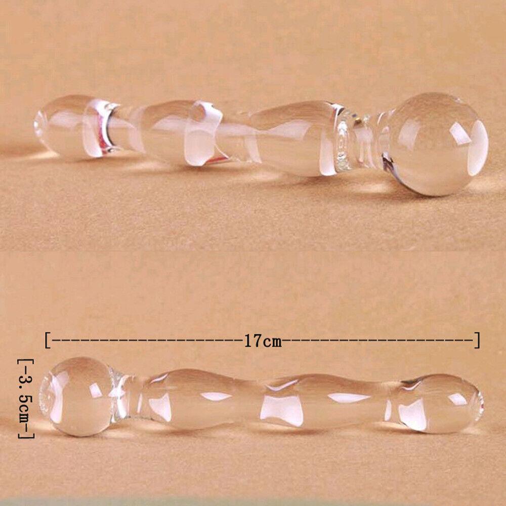 Glass Dildo Anal Plug Crystal Female Masturbation Vagina G-spot Massage Fake Long Penis Cock Sex Toys for Women Men