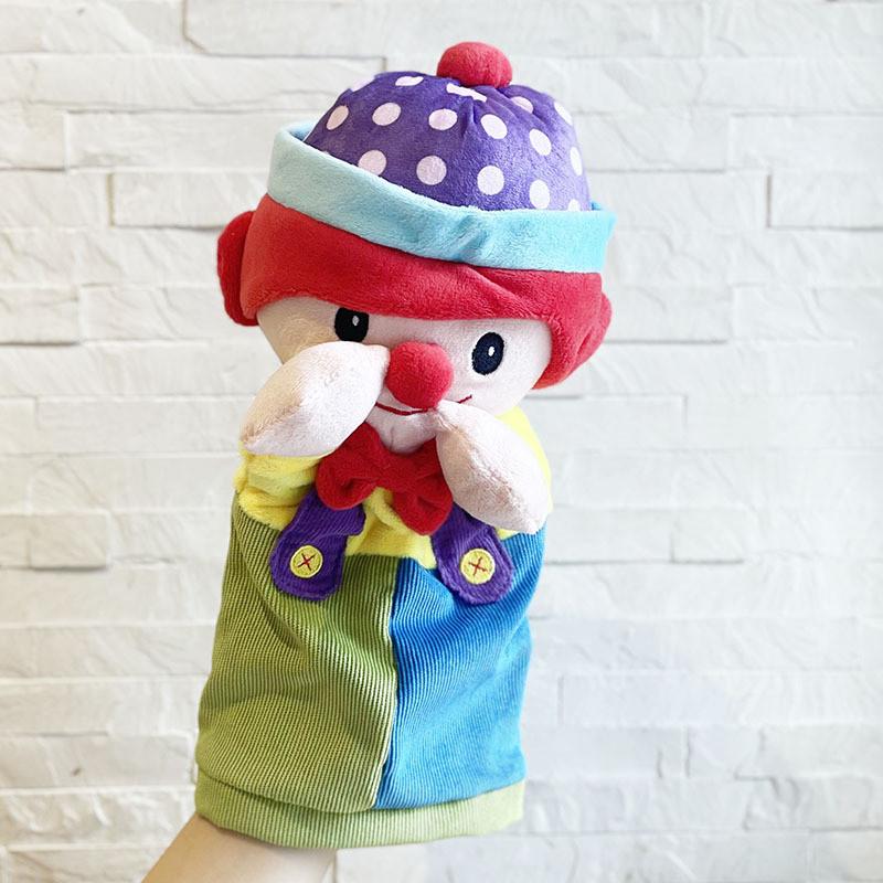 Hand Joker Puppet Kidfriendly Clown Plush Toy Short Hair Soft Material Play Gift