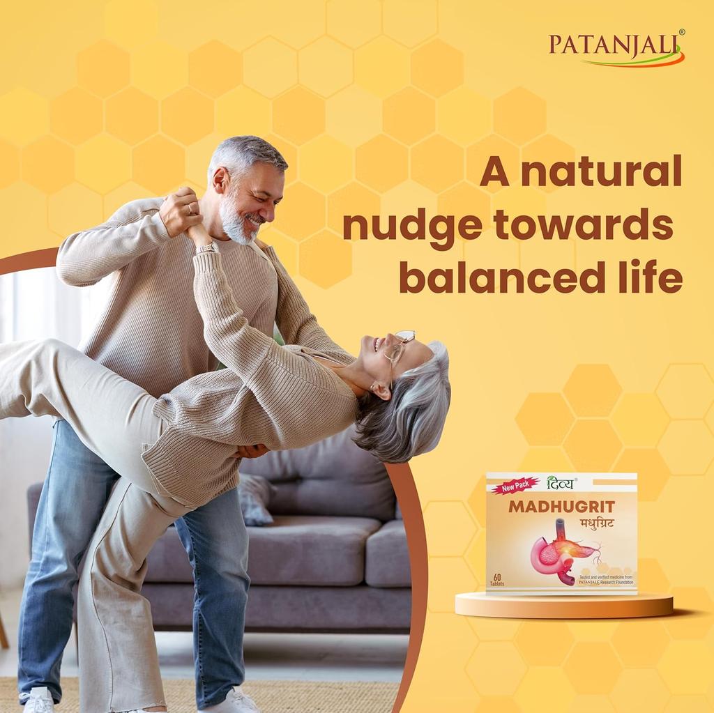 Patanjali Divya Madhugrit Tablets 60 Count 100 g Herbal Wellness Support Tablets Daily Health Balance Supplement Pack Of 1