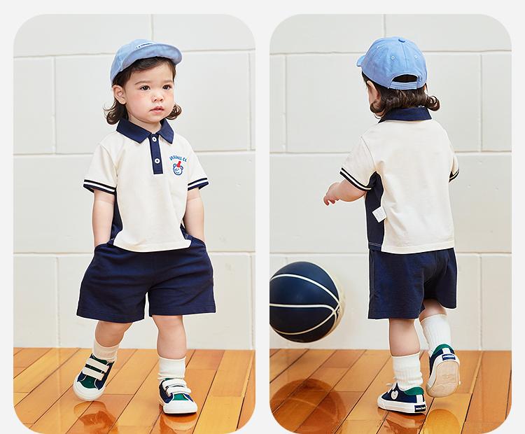 [Cotton] Mini Bala Short Sleeve Set for Boys and Girls Baby Clothes Baby Short Sleeve Shorts Summer New Style