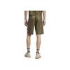 Adidas Originals Logo Embroidered Striped Sports Shorts Men Bottoms Olive-Green HS2090