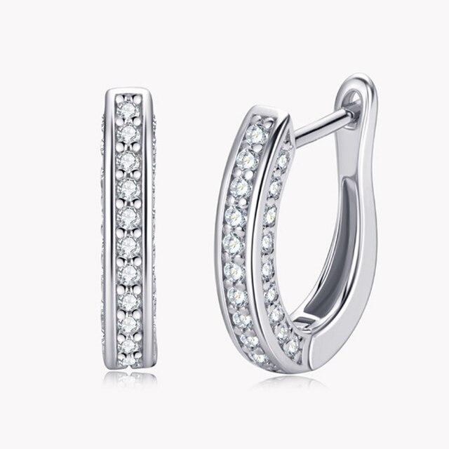 

Серьги с муассанитом для женщин, стерлинговое серебро 925 пробы, белое золото 18 карат, позолоченные, серьги-кольца, свадебные украшения с сертификатом Gra