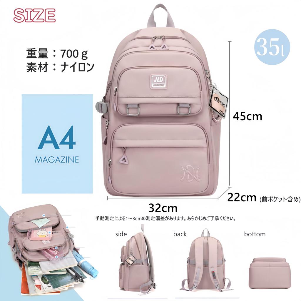 VNGOLERRY Backpack for and School Large A4 Perfect for Field Outdoor and School Available In and Gray Kids, Girls, Boys, Women, Student/High Students,