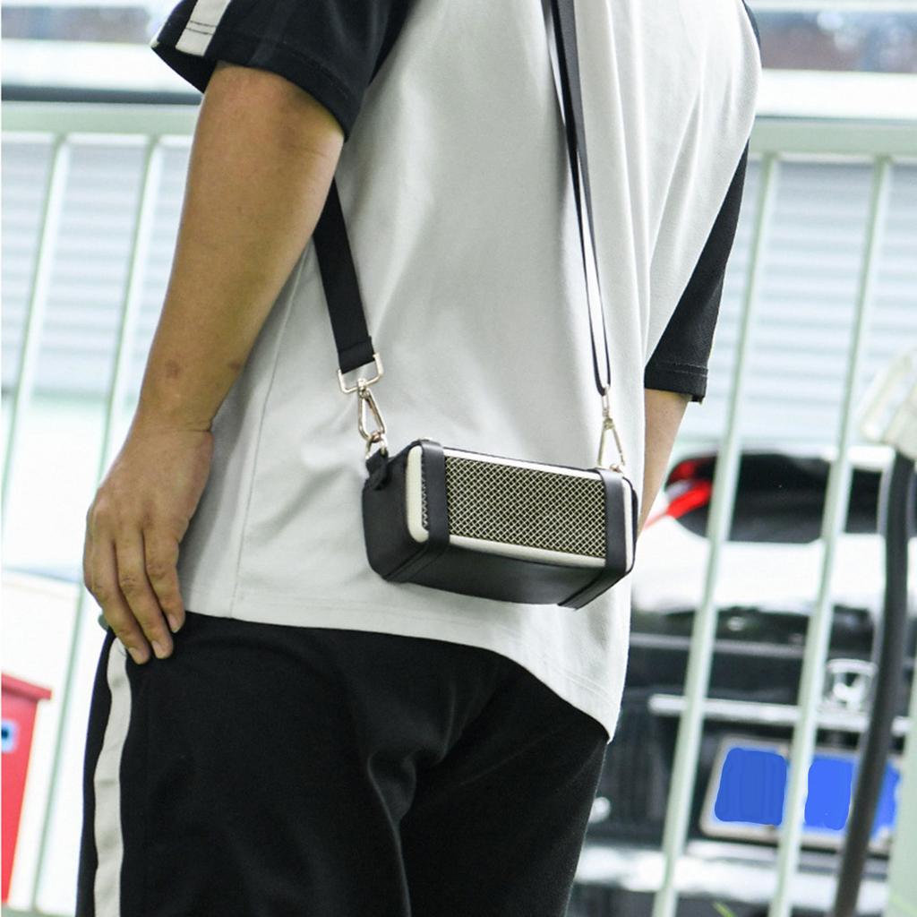 Trendy PU Sleeve Fashionable Strap for Portable Speaker Enhanced Security Easy to Carry with Shoulder Strap for ME II
